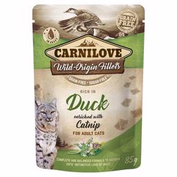 Carnilove Vådfoder til Kat Wild Origin Fillets med And & Catnip 85g